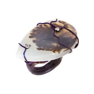 dubhe - drop musk agate ring pic1