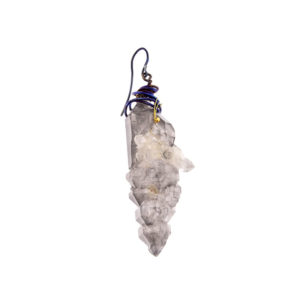 merak - biterminated hyaline quartz mono earring pic1