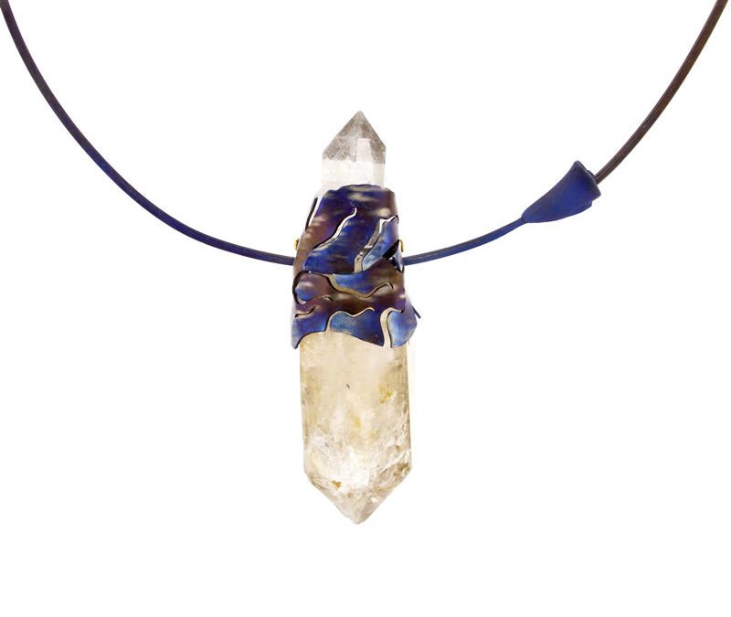 biterminated hyaline quartz necklace