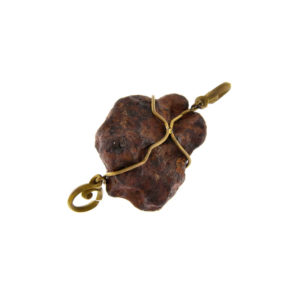 merak - iron meteorite pendant with golden finish pic1