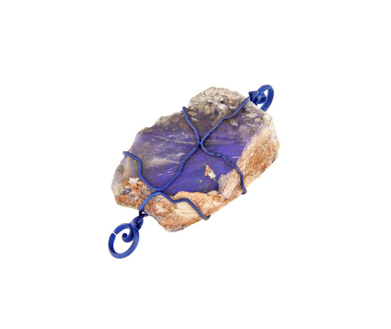 matrix opal pendant with blue finish