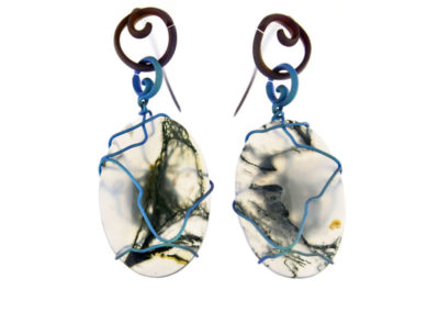 musk agate earrings ovals