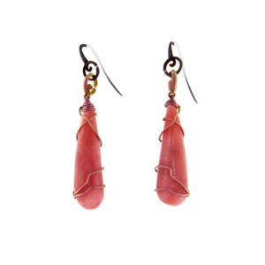 merak - pink opal earrings pic1