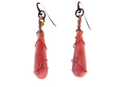 merak - pink opal earrings pic1
