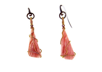 merak - rhodochrosite earrings pic1