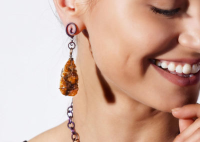 merak - spessartite earrings pic3