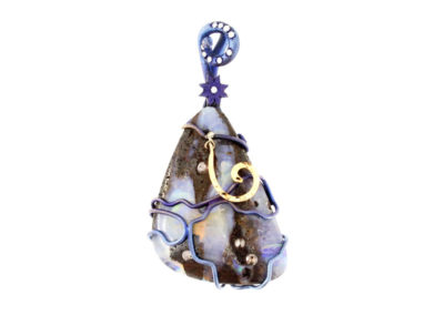 matrix opal pendant
