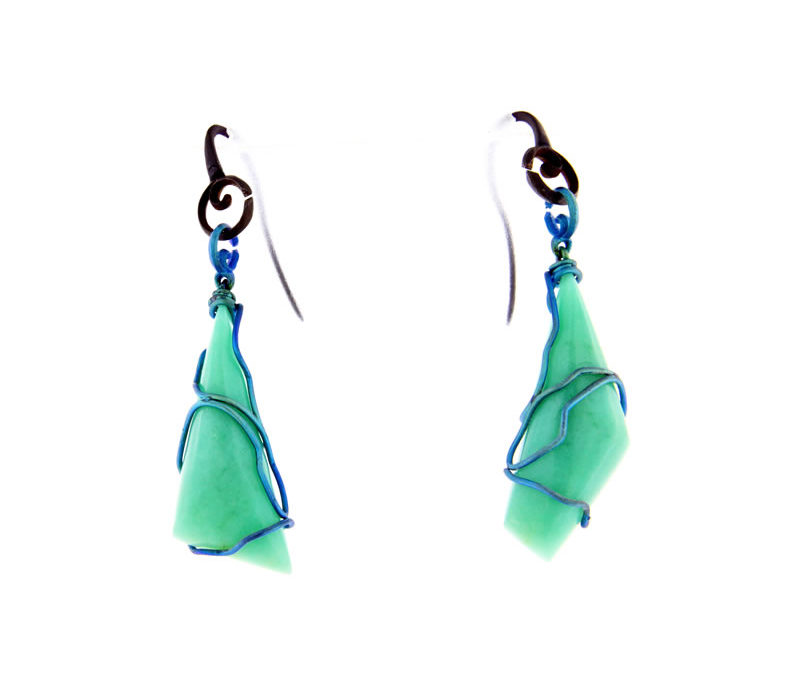 chrysoprase earrings