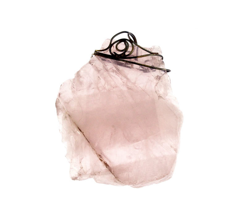 pink quartz pendant